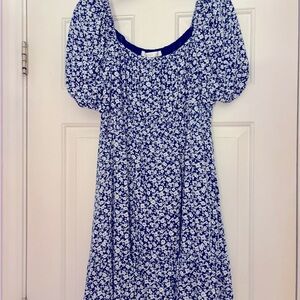 Altar’d State Navy and White Floral Dress (Size XL)